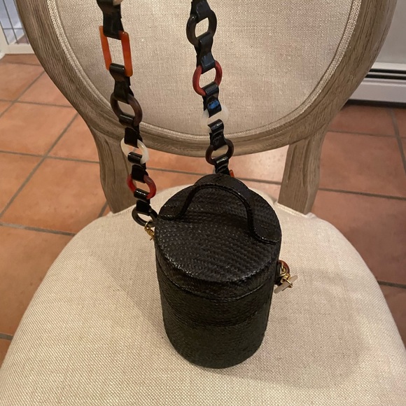 Serpui summer black straw bag - Picture 2 of 5